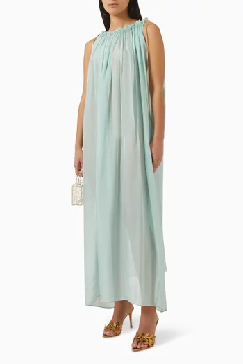 Sybil Shirred Dress in Chiffon
