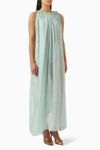 Sybil Shirred Dress in Chiffon