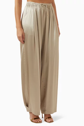 Sana Wide-leg Pants in Satin