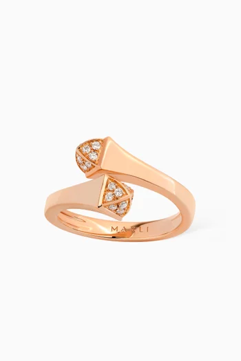 Cleo Diamond Slim Slip-on Ring in 18kt Rose Gold