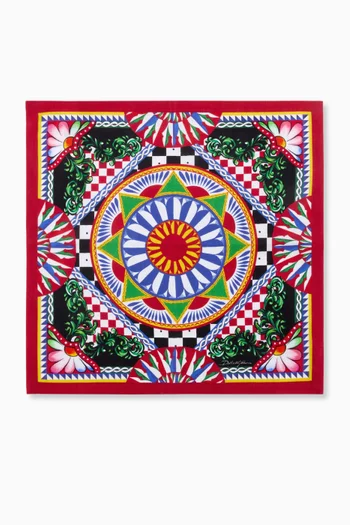 طقم مفرش ومنديل كاريتو كتان