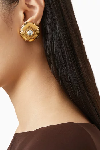 1984 Medallion Clip-on Earrings