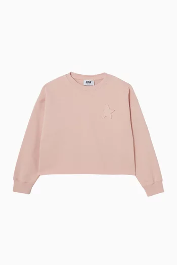 Star Crop Sweatshirt in Fleece
