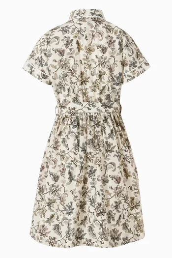 Onice Floral Shirt Dress in Cotton