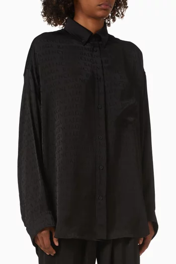 Type Fade Cocoon Shirt in Jacquard Viscose