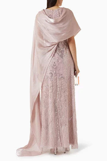 Sequin-embellished Gown in Tulle & Organza