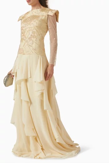 Embellished Frill Dress