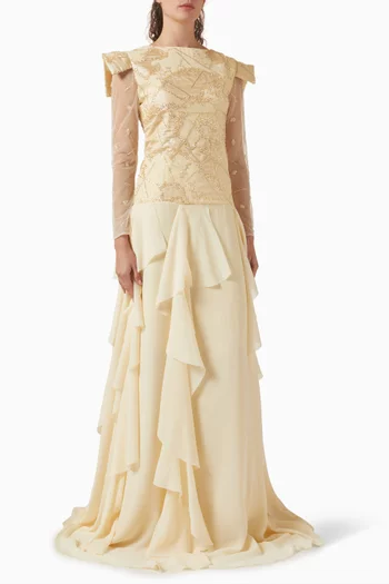 Embellished Frill Dress