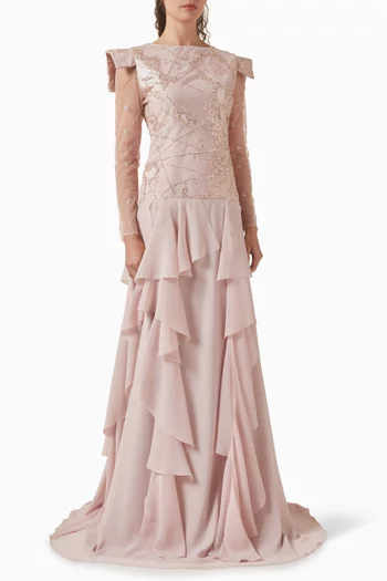 Embellished Frill Dress