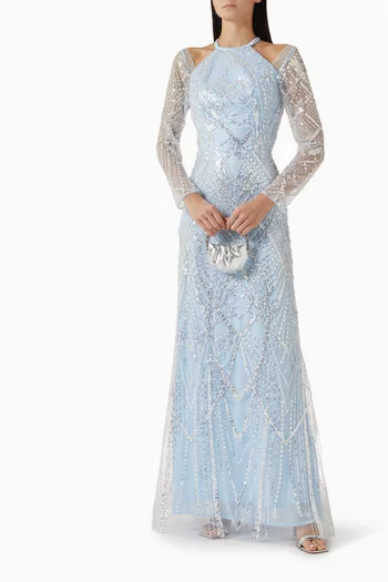 Sequin-embellished Dress in Tulle