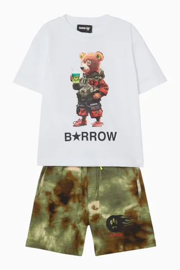Teddy-print T-shirt in Cotton