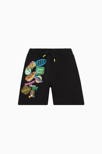 Graphic-print Sweatshorts in Cotton