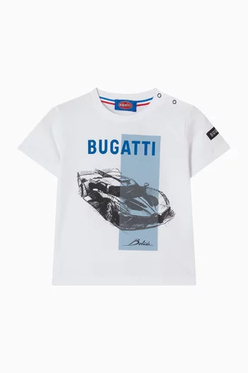 تي شيرت بطبعة قطن