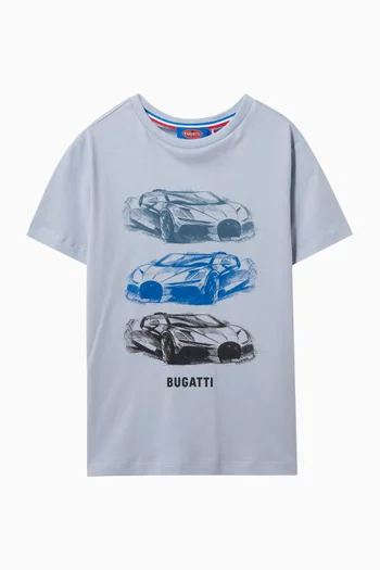 Car-print T-shirt in Cotton