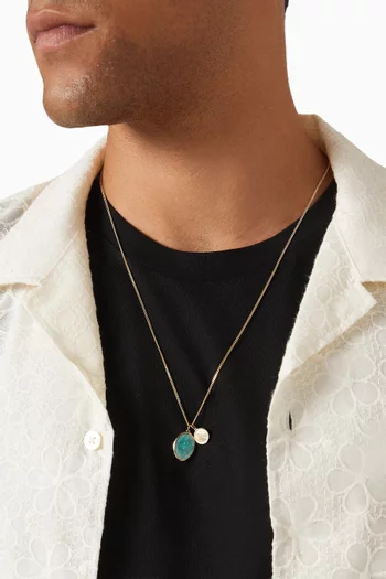 قلادة بدلاية يمامة صغيرة وطلاء بالذهب