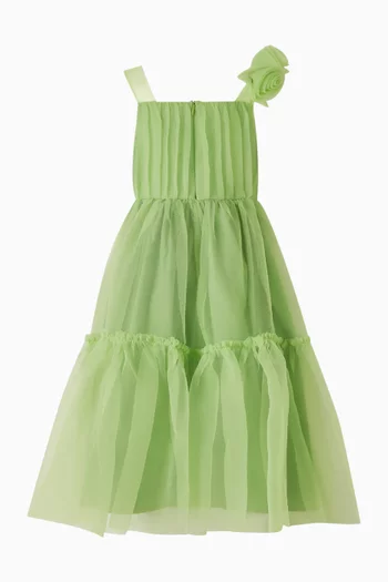 فستان بكتف مكشوف تول