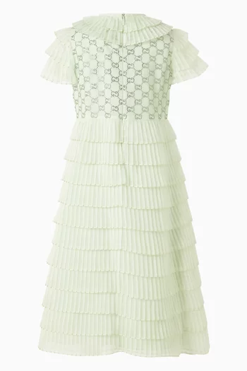 Tiered Pleated Maxi Dress