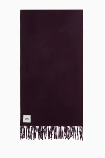 Fringed Scarf in Wool-cashmere Blend