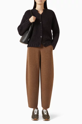 بنطال صوف مارينو بقصة ساق أسطوانية