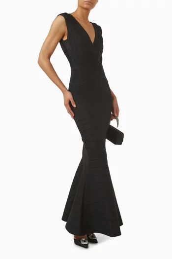 فستان سهرة ميرا بأشرطة