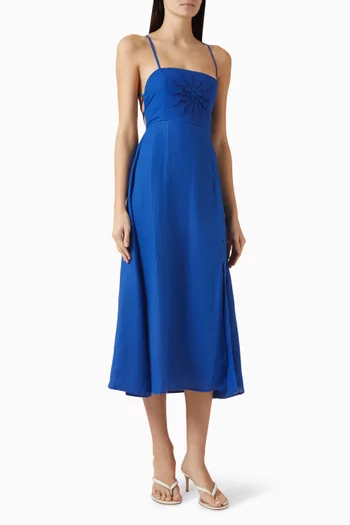 Remi Open-back Dress in Viscose Blend