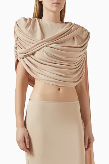 Khara Draped Cape Top
