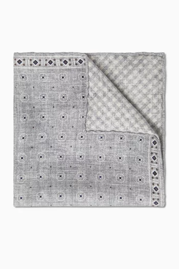 Printed Pocket Square in Silk