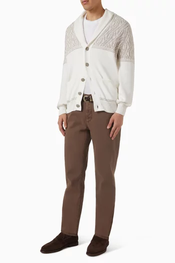 تي شيرت بطبقات للزينة وشعار الماركة قطن