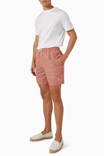 شورت سباحة بنقشة زهور نايلون