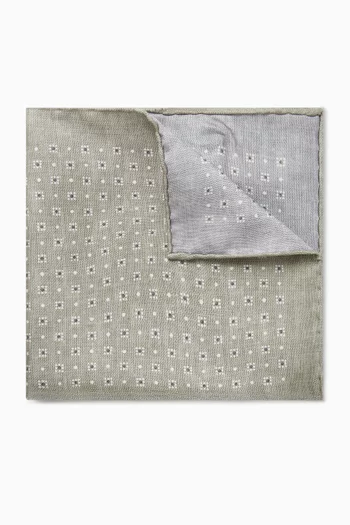 Square Pattern Pocket Square in Silk