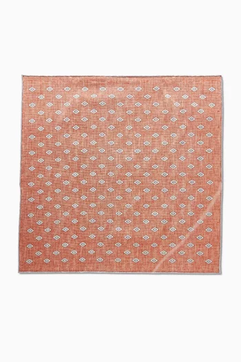 Square Pattern Pocket Square in Silk
