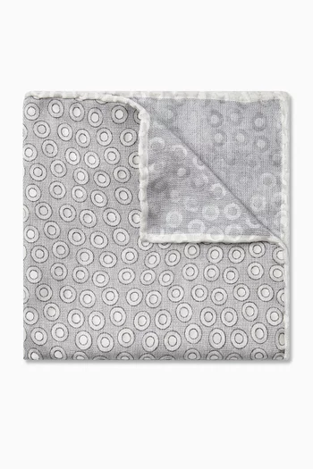 Spotted Pocket Square in Silk