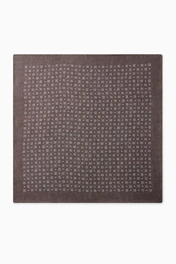 Square Pattern Pocket Square in Silk