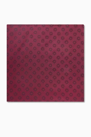 Medallion Pocket Square in Silk