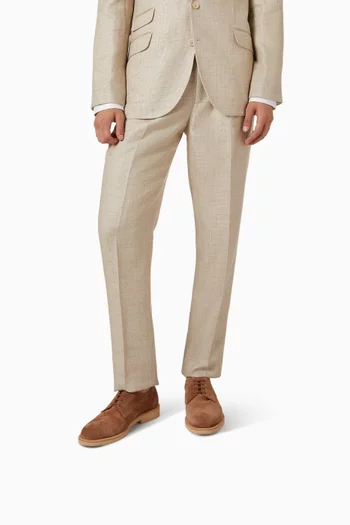 Lace-up Derby Shoes in Suede