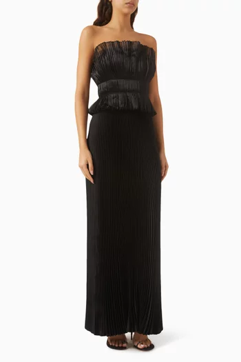 فستان سهرة ماسكوريد بطيّات