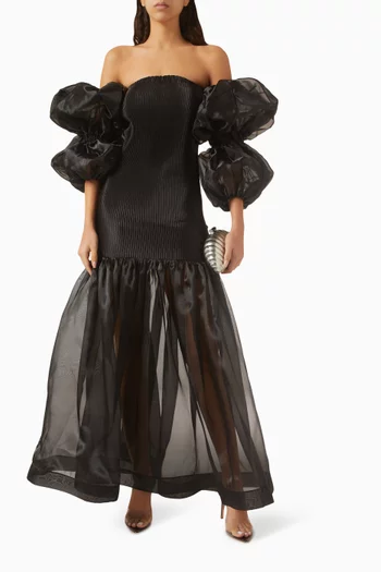 فستان سهرة فانيتي بأكمام