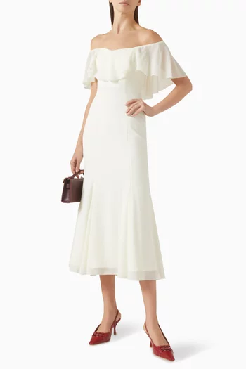 Charee Off-shoulder Midi Dress
