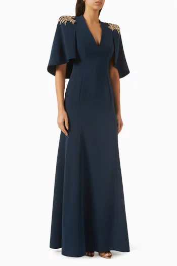 فستان سهرة ستار شور مطرز