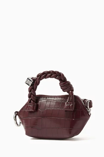 حقيبة بو نانو جلد معاد تدويره بنقشة جلد التمساح