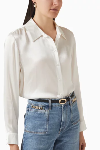 Mini Oval Belt in Leather