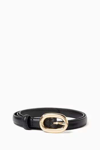 Mini Oval Belt in Leather