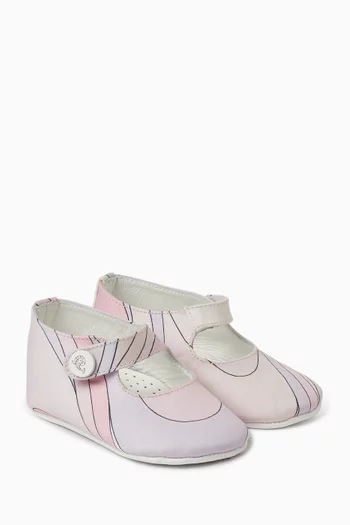 حذاء باليرينا بكعب مسطح جلد عجل