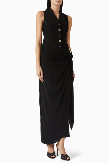 فستان اجنيس بدرابيه جيرسيه وكريب