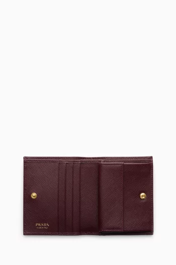 محفظة صغيرة بحلية مثلثة بشعار الماركة جلد سافيانو