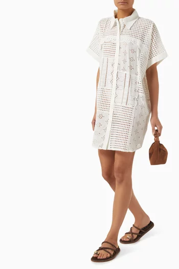 Colbee Broderie Anglaise Kaftan in Cotton