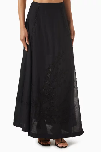 Marylene Skirt in Linen Blend