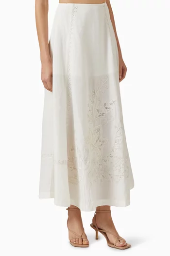 Marylene Skirt in Linen Blend