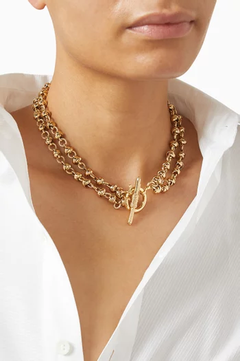 Atik Necklace in Gold-plated Metal