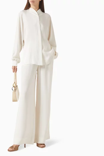 Wide-leg Pants in Silk